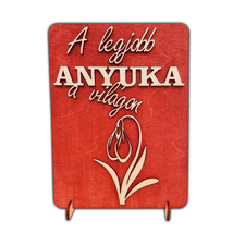 Fa plakett Anyák napjára gravírozott fa ajándék Fa plakett Anyák napjára gravírozott fa ajándék
