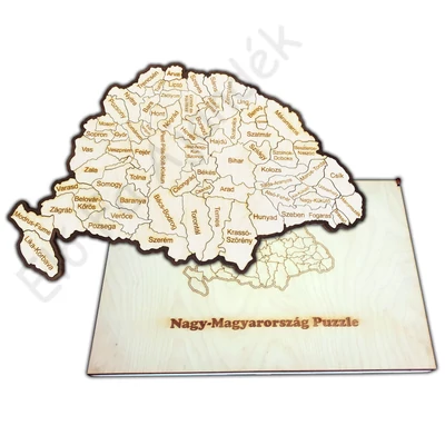 Nagy Magyarország fa puzzle vármegyékkel díszdobozban