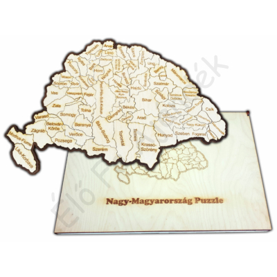 Nagy Magyarország fa puzzle vármegyékkel díszdobozban