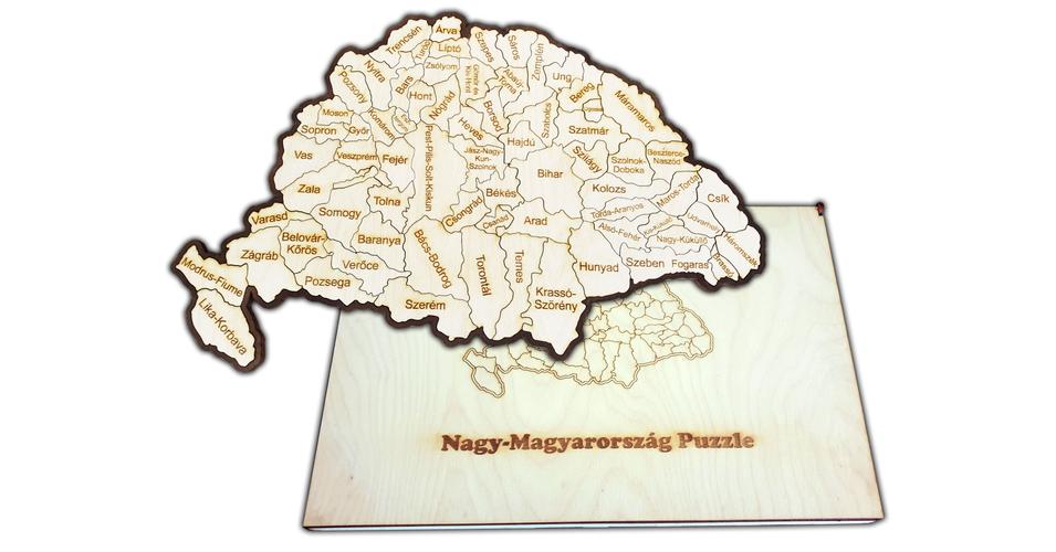 Nagy Magyarorszag Puzzle Varmegyekkel Diszdobozban Lezervagott Termekek